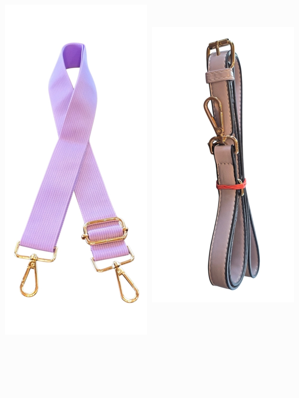 Crossbody Lavender Canvas Faux Leather Straps